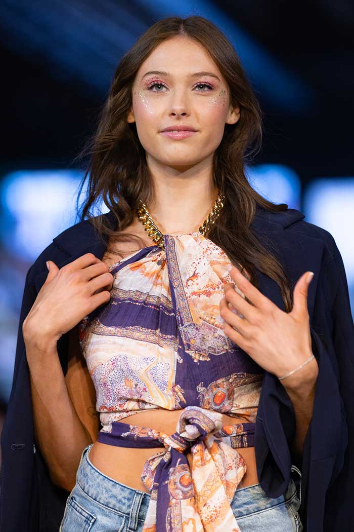 Chain halter neck top