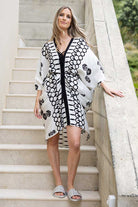 white and black kaftan