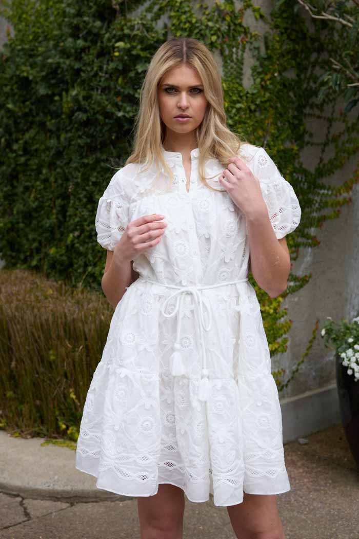 Mae Embroidered Dress White Augustine Mae Embroidered Dress White Augustine