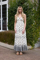 Black and cream maxi dress