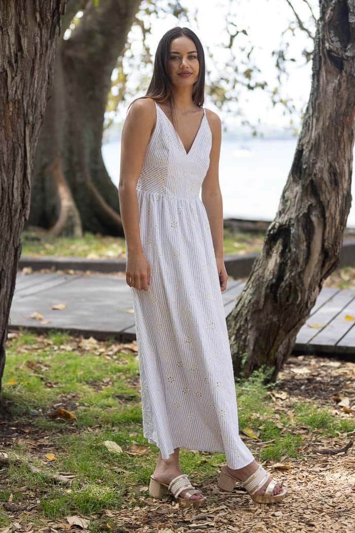 White embroidered dress