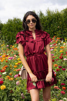 maroon mini dress