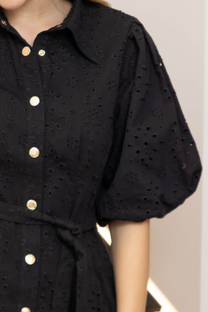 Nikisha Dress Embroidered Black 4
