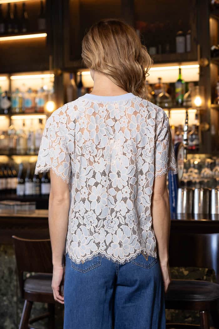 Helen T Shirt Lace Blue – Augustine