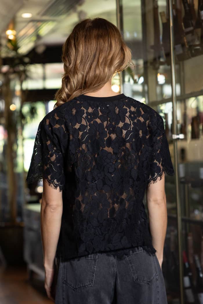 Helen T Shirt Lace Black 3