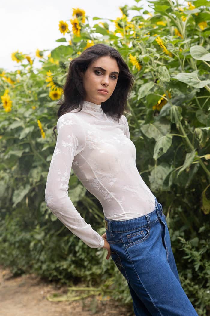 トップス sheer top A3495_MEL_MESH_TOP_OFF_WHITE_-