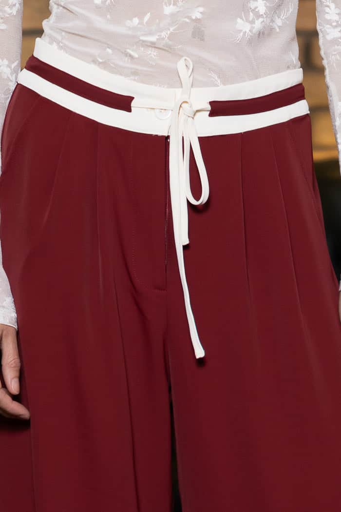 Rebecca Pant Burgundy 4