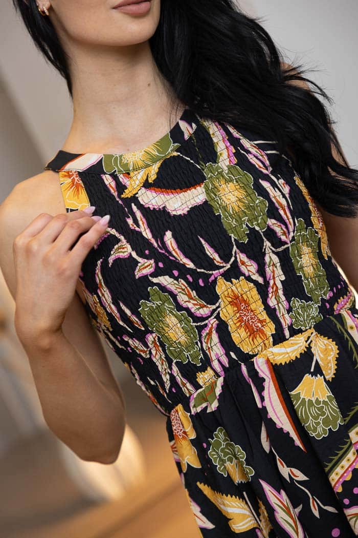 Zippy Dress Floral Black 4