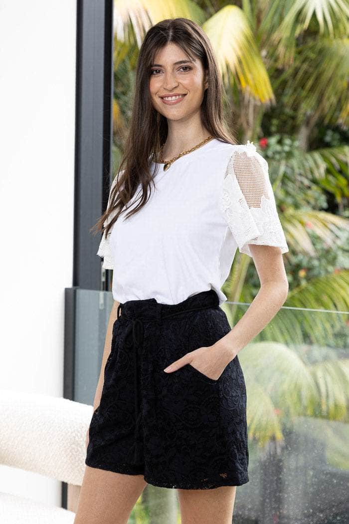 Valentina Shorts Lace Black 2