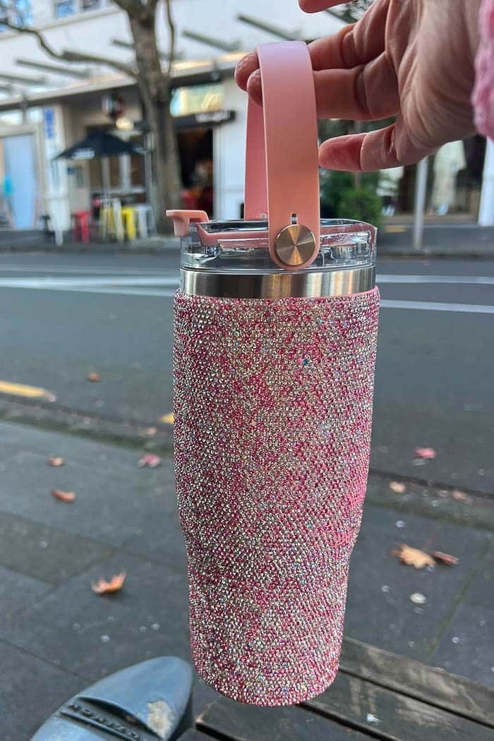 Drink Bottle 900ml With Handle Pink 3
