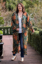 Plus Size Kimono Green