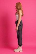 Hannah Cargo Pant black elastic waistband