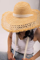 wide brim woven summer hat