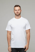 longline mens basic white tee