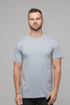 longline mens basic grey marle tee