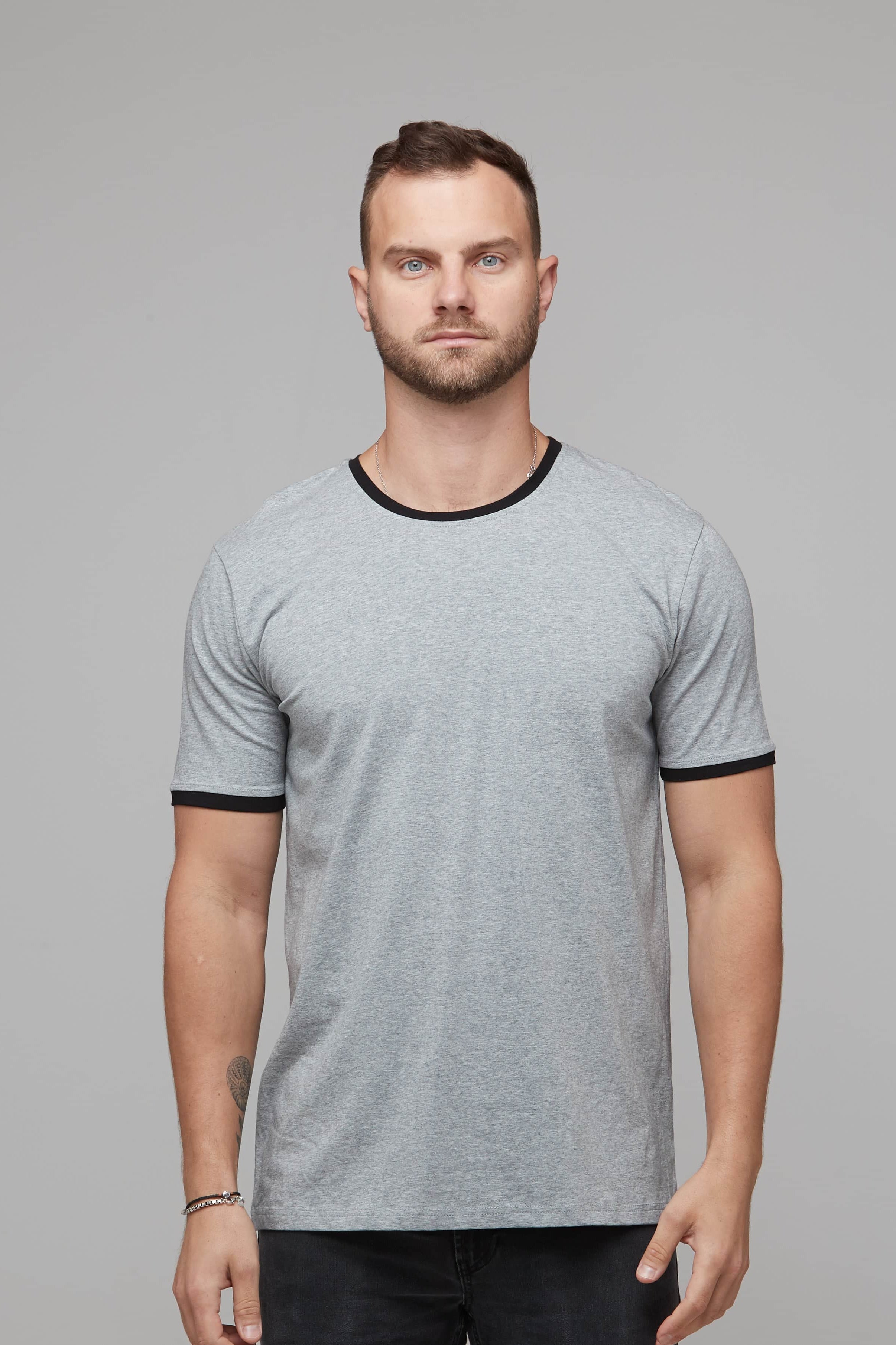 mens grey marle tee and black tee nz