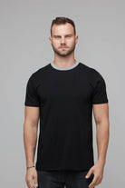 mens black and grey contrast tee