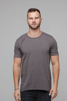 means charcoal grey fitted tee