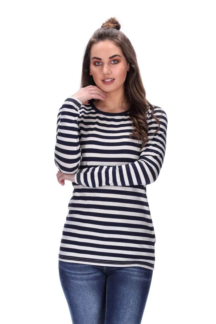Atlanta Striped Long Sleeve Top