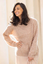beige knitted sweater