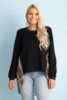 black long sleeve top