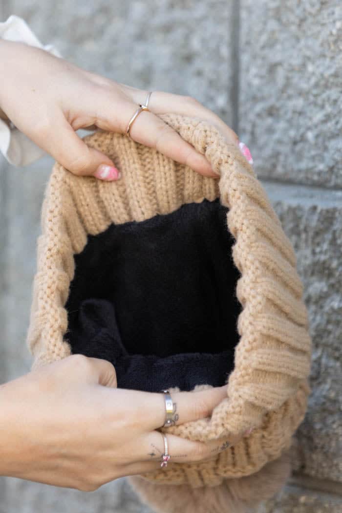 Beige Cable Knit Beanie – Augustine