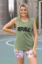 green singlet tank top