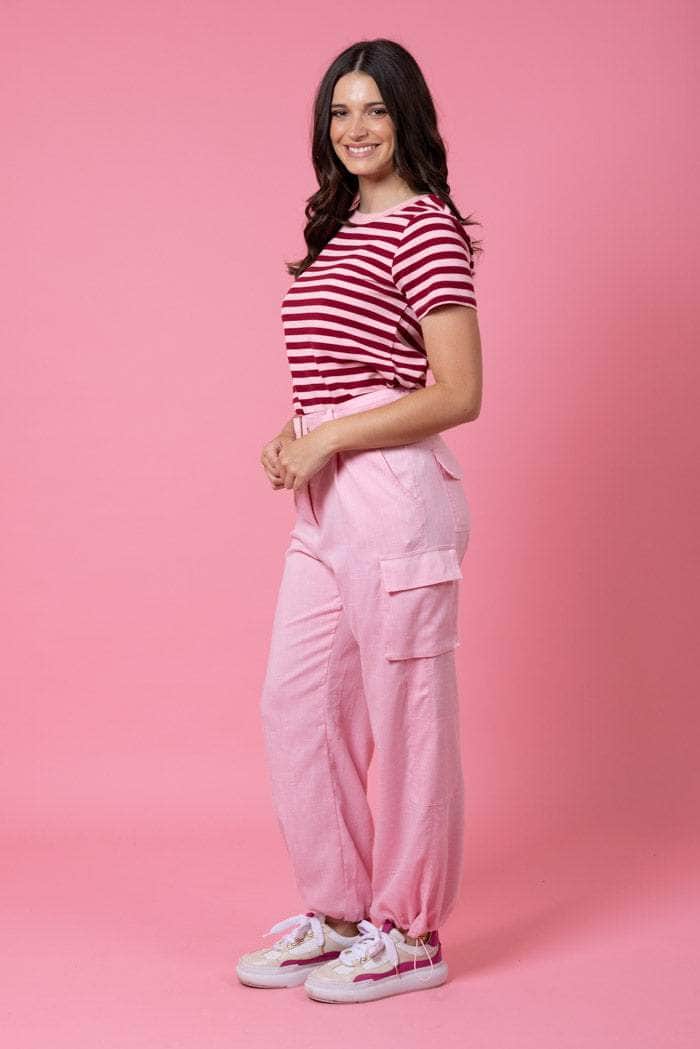 Buy Bronte Cargo Pant Light Pink by Charlo online Augustine