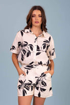 white floral shirt blouse