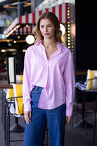 pink hearts stripe shirt