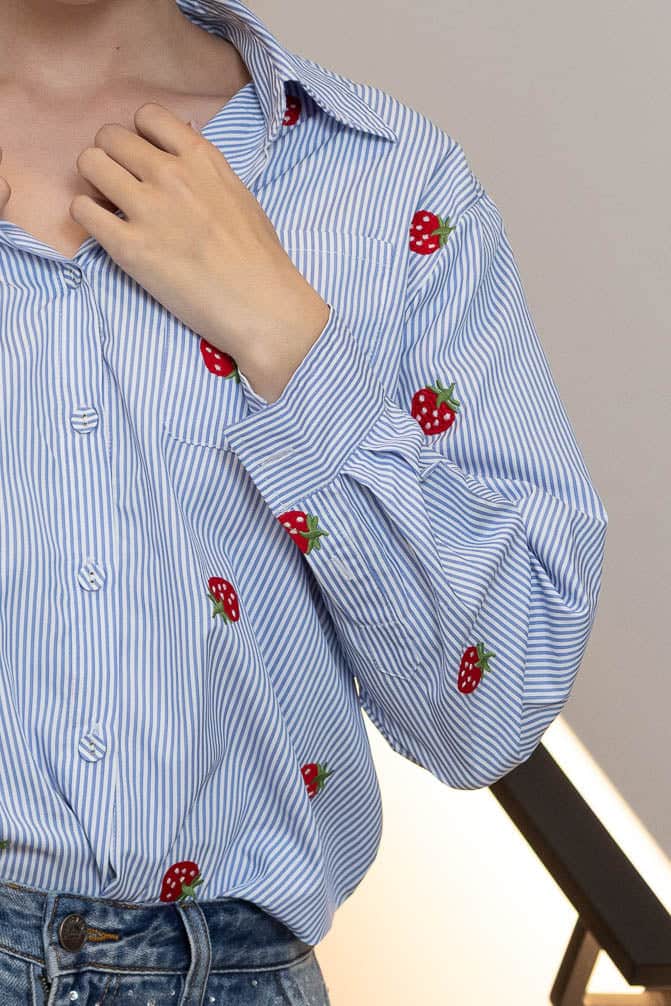 Strawberry Shirt Blue 4