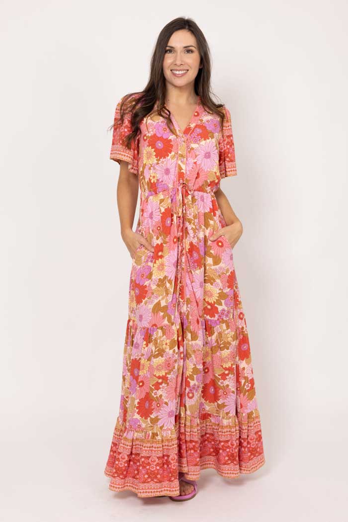 Sophie Maxi Dress Boho Pink Augustine Sophie Maxi Dress Boho Pink Augustine