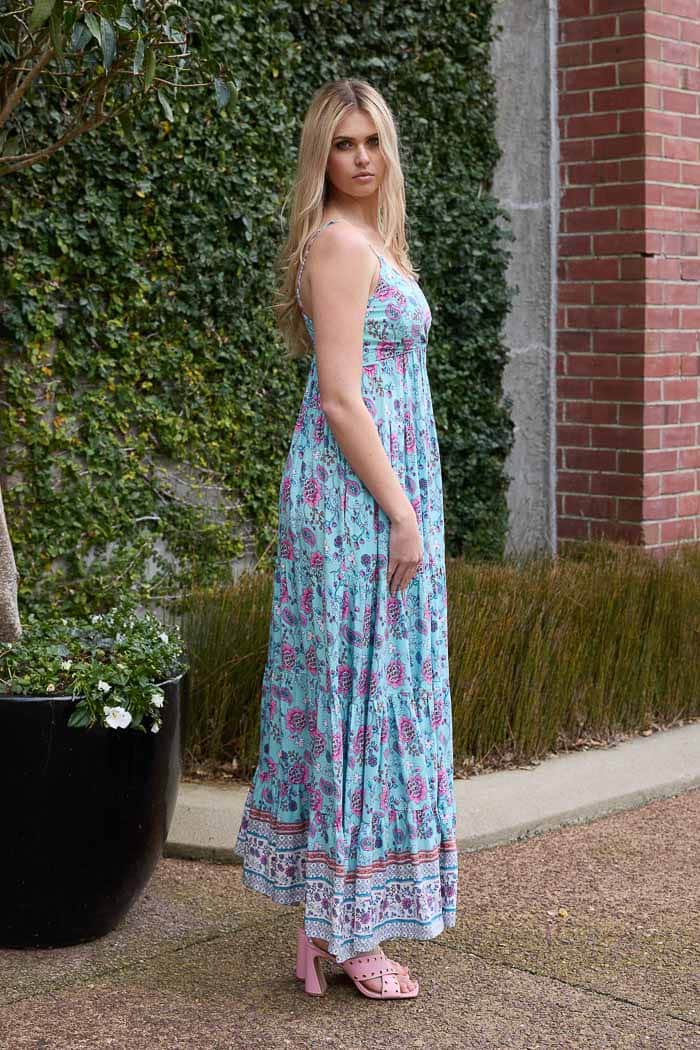 Coco Maxi Dress Blue Boho Augustine Coco Maxi Dress Blue Boho Augustine