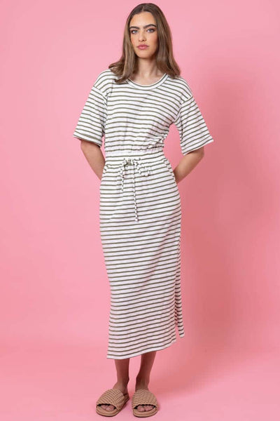 Zara Stripe Dress Sage Augustine Zara Stripe Dress Sage Augustine