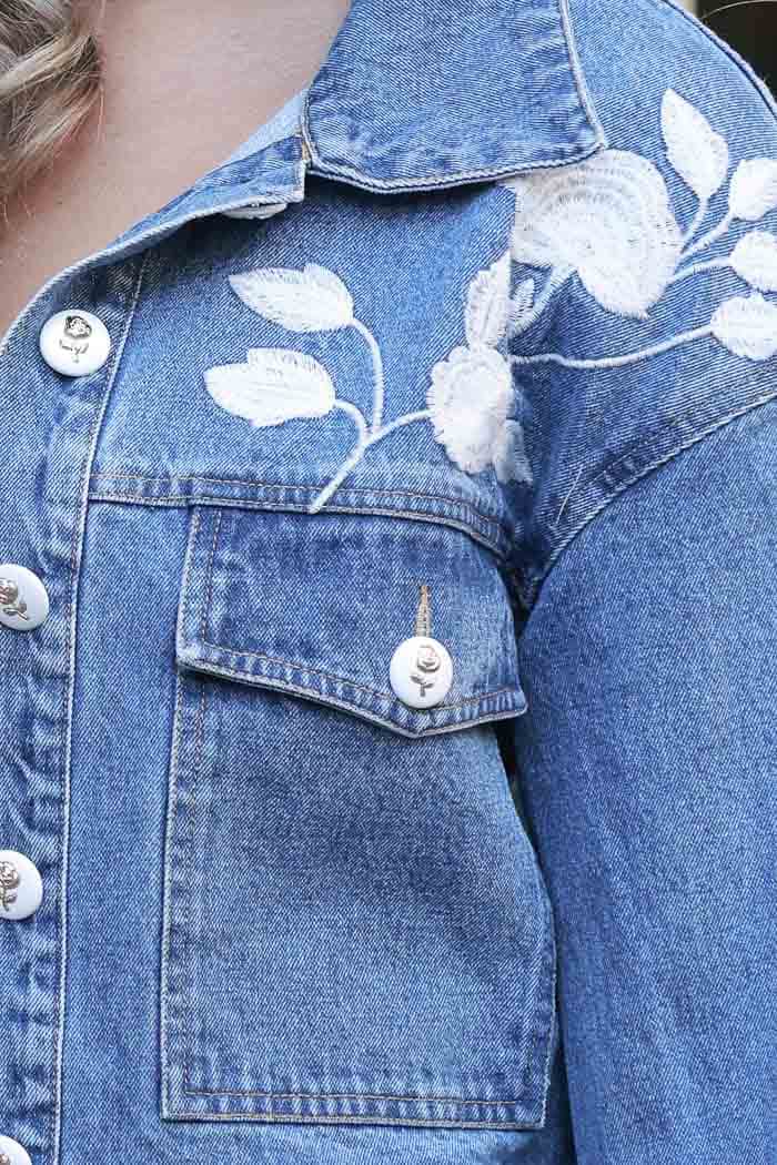 【最終値下げ】CREDONA MARIANA DENIM JACKET ブルー Dolly Embroidered Denim Jacket Blue – Augustine