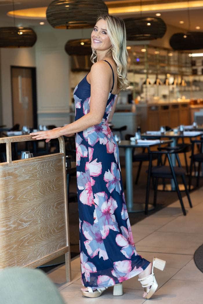 Chloe Maxi Dress Navy 2