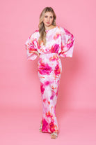 pink floral maxi dress