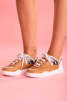 brown snakeskin sneaker
