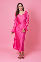 pink leopard maxi dress