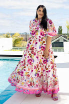 pink floral maxi dress plus size