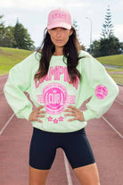 green sweater activewear