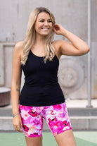 black ribbed singlet activewear