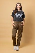 khaki brown quilted pants