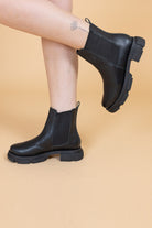 black leather chelsea boots