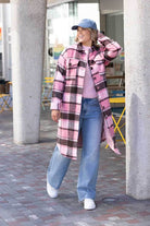 pink tartan coat
