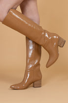 brown knee boots