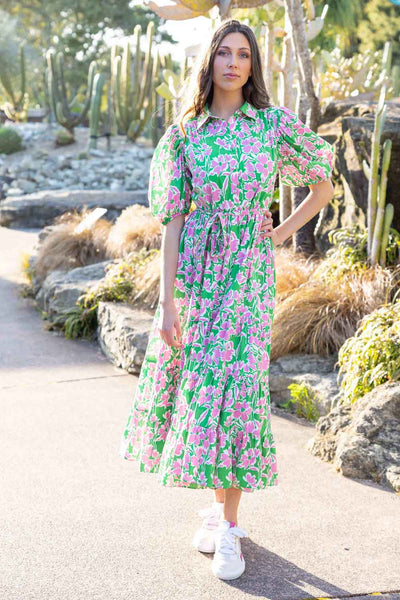Darina Maxi Dress Pink Green Augustine Darina Maxi Dress Pink Green Augustine