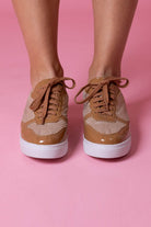 brown sneakers