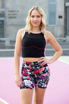 black crop top activewear