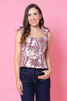 maroon jungle corset top